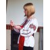 Embroidered blouse "Golden Peaks"